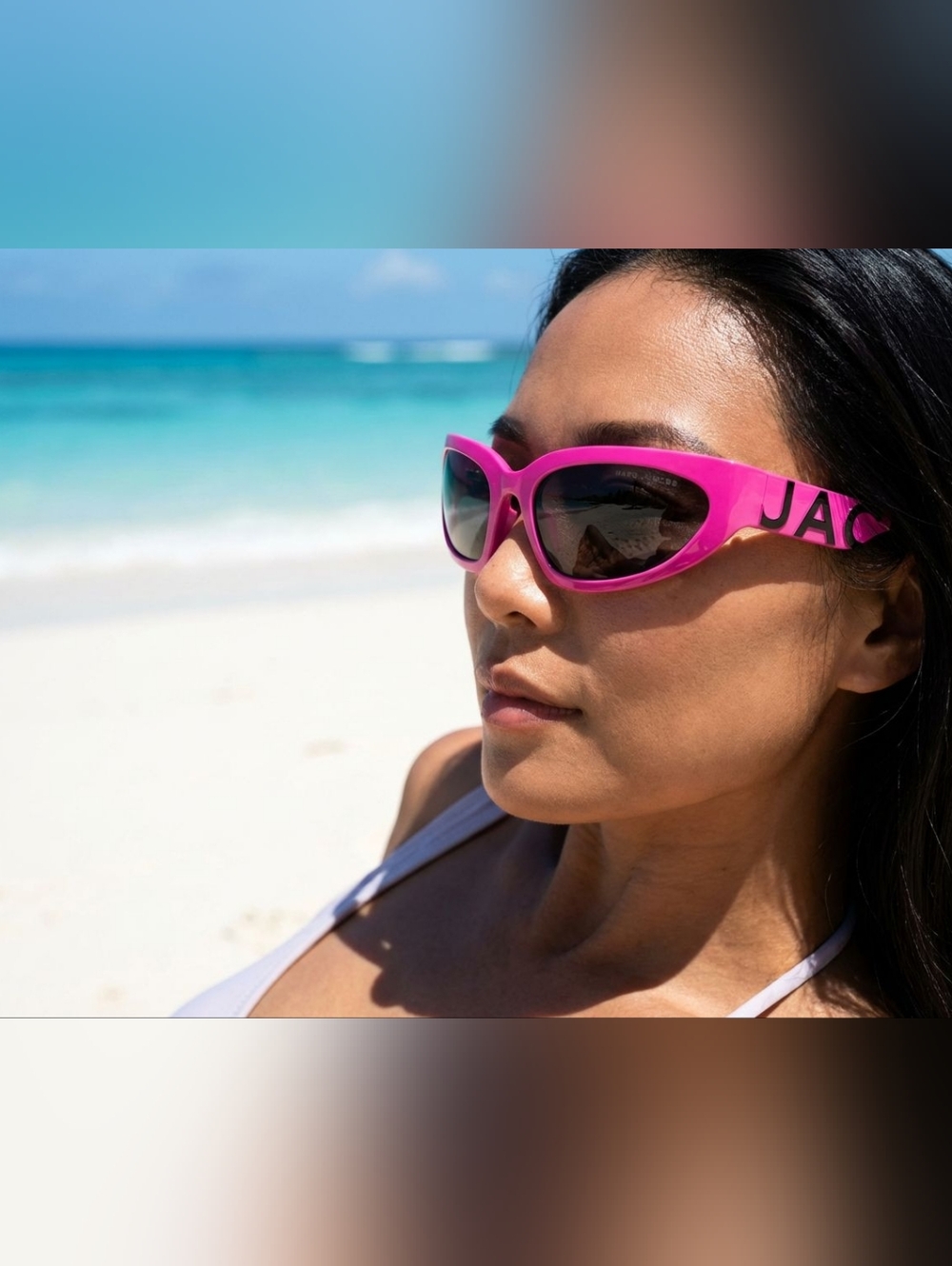 NWT Marc Jacobs Sunglasses MARC-738-S - EWW/IR - Fuchsia and black - Picture 2 of 9